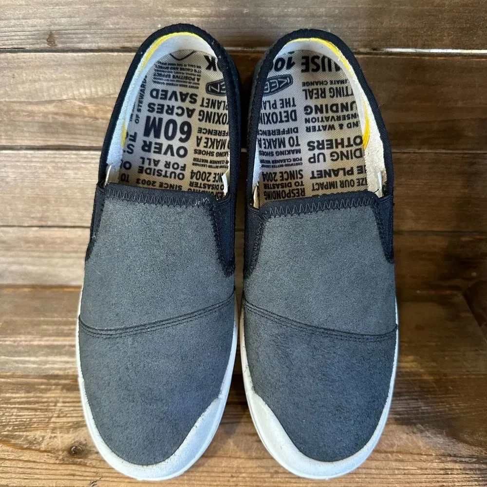 New Mens Keen Eldon Harvest Black Suede Sneakers Shoes Slip On Walking‎ Size 7.5